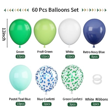 Enchanting Blue and Green Balloons for Celebrations