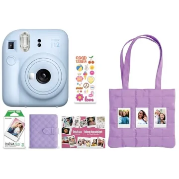 Capture Vibrant Memories with the FUJIFILM Instax Mini 12 Holiday Bundle 2025 - Pastel Blue