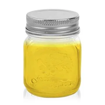 Golden Spoon Mason Jars, With Regular Lids, and Lids for Drinking, (Set of 6) (4 oz)