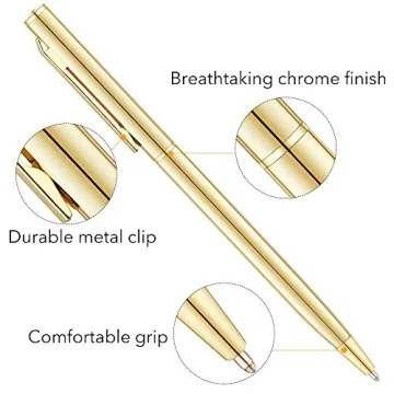 Unibene Gold Slim Ballpoint Pens - Chic and functional gifts!