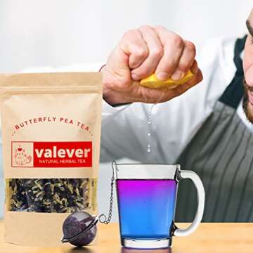 Butterfly Pea Flower Tea - Natural Herbal Butterfly Pea Tea for Relaxation, Stress Relief and Healthy Immunity (20 Tea Bags)
