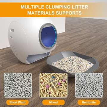 Hillpig Self-Cleaning Cat Litter Box: Extra Large Automatic Box with APP Control & Safe Alert Smart Health Monitor for Multiple Cats [2023 Newest Version]