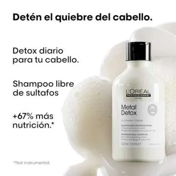L’Oreal Professionnel Metal Detox Shampoo - Sulfate-Free Anti-Breakage Shampoo For Damaged or Colo...