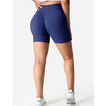 YEOREO Women Seamless Scrunch Workout Shorts - High Waisted