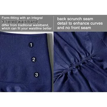 YEOREO Women Seamless Scrunch Workout Shorts - High Waisted