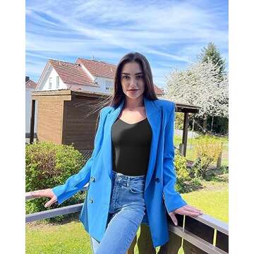 Stylish OQQ Women's Ribbed Long Sleeve Bodysuit