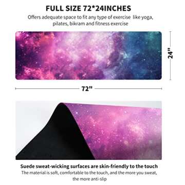 nuveti Printed Travel Yoga Mat - Lightweight Non-Slip 72" x 24" for Yoga & Fitness