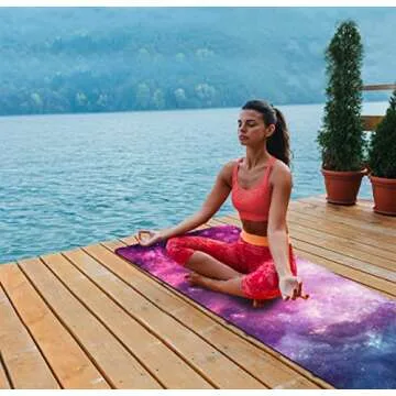 nuveti Travel Yoga Mat - Non-Slip Fitness Mat with Bag