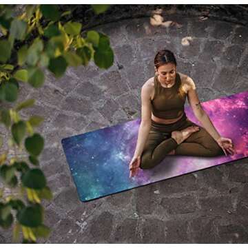 nuveti Travel Yoga Mat - Non-Slip Fitness Mat with Bag