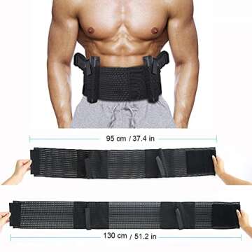 Accmor Belly Band Holster for Concealed Carry, Elastic Breathable Waistband Gun Holster for Women Me...