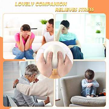 Squishy Dumpling Stress Ball Toy, TPR-Made Fingertip Toy with Flour Dough Inside for Stress, ADHD, Squishy Balls Toy for Kids&Adult,Classroom Prizes, Parties, Gifts.