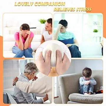 Squishy Dumpling Stress Ball Toy, TPR-Made Fingertip Toy with Flour Dough Inside for Stress, ADHD, Squishy Balls Toy for Kids&Adult,Classroom Prizes, Parties, Gifts.