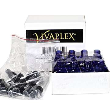 Premium Vivaplex Cobalt Blue Glass Spray Bottles 12-Pack