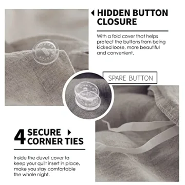 Linen Duvet Cover Set - Soft & Breathable Bedding