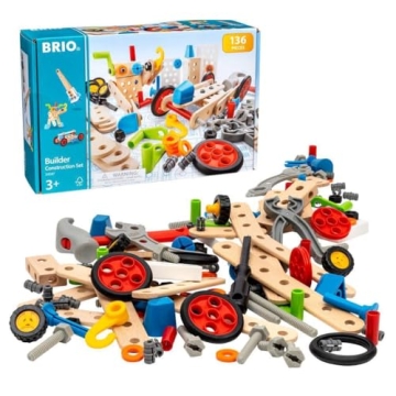 BRIO Builder 34587 136-Piece STEM Construction Set for Kids