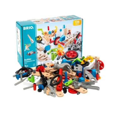 BRIO Builder 34587 136-Piece STEM Construction Set for Kids