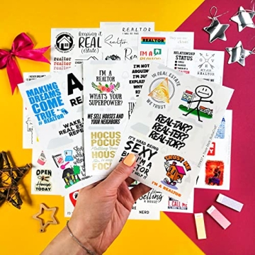 BulbaCraft 100 Pcs Funny Realtor Stickers – Perfect Gifts for Agents