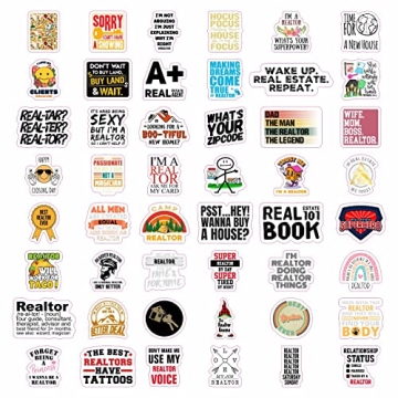 Funny Realtor Stickers - 100 Pcs Durable Vinyl Collection