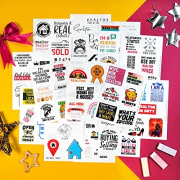 Funny Realtor Stickers - 100 Pcs Durable Vinyl Collection