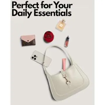 Shoulder Bag for Women - Small Shoulder Purses - White Purse - Cute Trendy Hobo Handbags - Adjustable Strap Vegan Leather - Cream