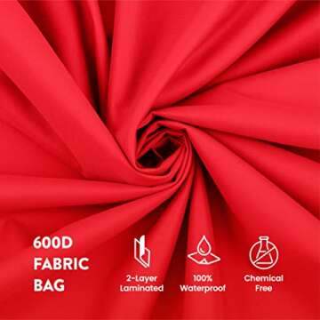 ZOBER Christmas Wreath Storage Container - 36 Inch Wreath Box, Garland Storage - 2 Zippers, Durable Handles - Holiday and Seasonal Wreath Storage Boxes - 2 Pack (Red)