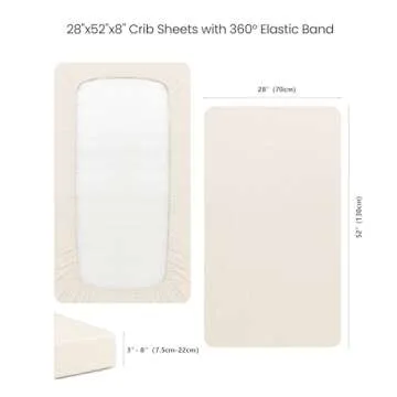 Konssy Muslin Crib Sheets - Soft & Breathable Baby Bedding