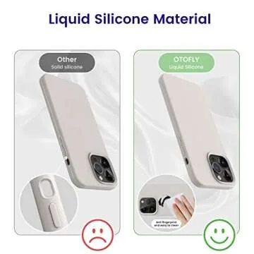 OTOFLY Designed for iPhone 14 Pro Max Case, Silicone Shockproof Slim Thin Phone Case for iPhone 14 Pro Max 6.7 inch (Stone)