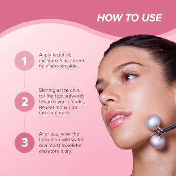SKIN GYM Face Sculptor Beauty Roller - Stainless Steel Face Roller Massager Tool for Wrinkles and Lifting, Anti Aging Facial Roller to Release Muscle Tension, Contour Face and Improve Skin Appearance