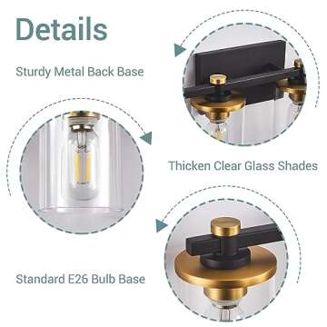 Atocif Luxe 4-Light Bathroom Vanity Light Fixture