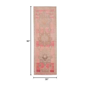 Jaipur Living Machine Washable Runner Rug in Pink/Tan