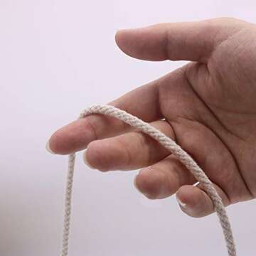 Tenn Well Braided Cotton Macrame Rope for Plant Hangers Wall Hangings DIY Crafts