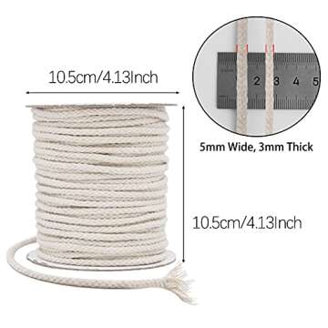 Tenn Well Braided Cotton Macrame Rope for Plant Hangers Wall Hangings DIY Crafts