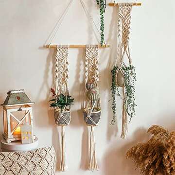 Tenn Well Braided Cotton Macrame Rope for Plant Hangers Wall Hangings DIY Crafts