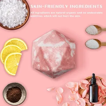 Huge D20 Bath Bombs with Surprise Dice Set for D&D Fans