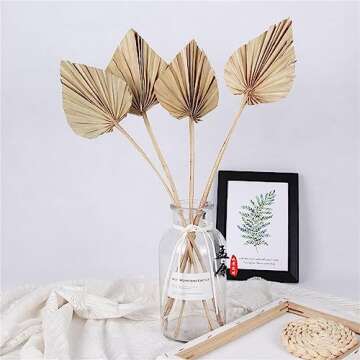 Dried Palm Leaves 10 Pcs Natural Decor for Events & Home