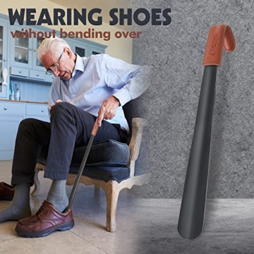 ZOMAKE Long Handle Shoe Horn for Easy Shoe Access