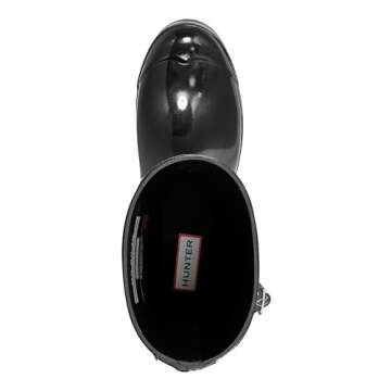 Hunter Women's Original Short Gloss Rain Boots, Black, 6