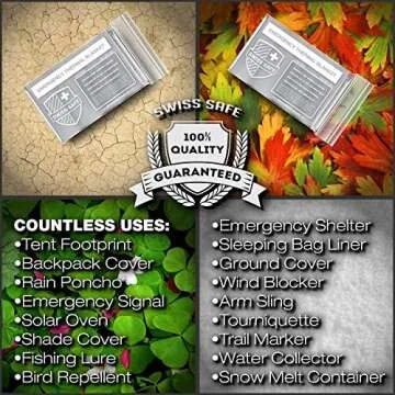 Swiss Safe Emergency Mylar Blankets for Survival