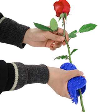 LuFOX 4PCS Rose Stripper Thorn Remover Tool Kit Thorn and Leaf Stripping Tool & Garden Glove