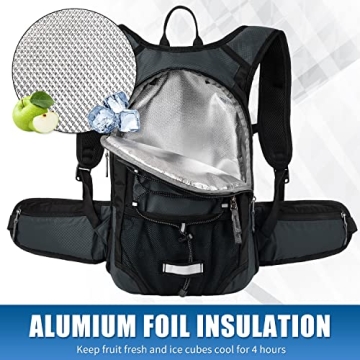 Miracol Insulated Hydration Backpack - 2L Bladder Charcoal Grey