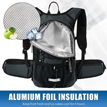 Miracol Insulated Hydration Backpack - 2L Bladder Charcoal Grey