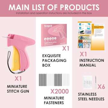 Stitch Gun - Quick Fix Sewing Gun with 2000 Fasteners