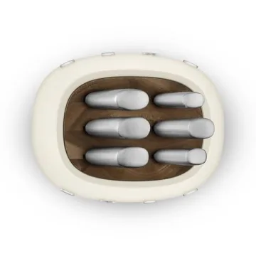 Smeg Cream Stainless Steel Knife Block Set for Cooking