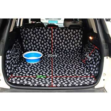 HelloTree SUV Cargo Liner for Dogs Waterproof Pet Cargo Cover Dog Seat Mat for SUVs Pet Trunk Cargo Liner Oxford Car SUV Seat Cover Trunk Protector for Vehicles Washable Dog Accessories