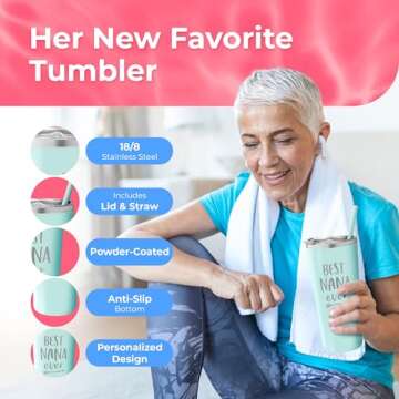 SassyCups Best Nana Ever Insulated Tumbler Cup with Straw and Lid - Grandparent Coffee Mug - World's Best Nana Gift From Grandkids for Birthday - New Nana Tumbler - Grandma, Nana Gifts