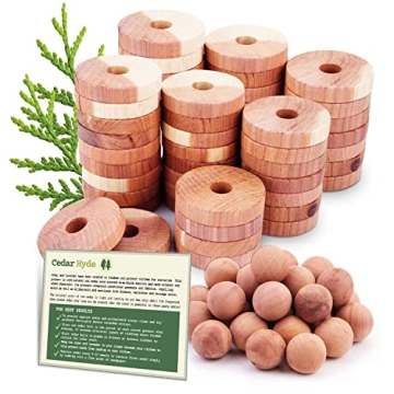 Cedar Hyde Cedar Blocks for Clothes Storage | Cedar Balls & Cedar Rings | Dresser Drawer Freshener O...