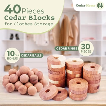 Cedar Hyde Cedar Blocks for Clothes Storage 40 Pieces