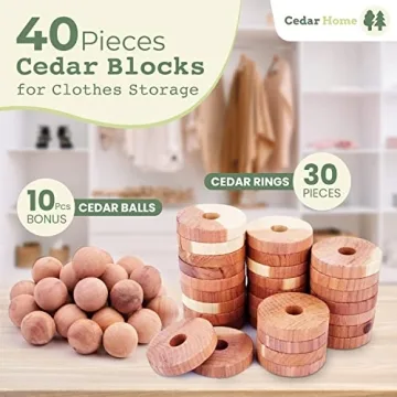 Cedar Hyde Cedar Blocks for Clothes Storage 40 Pieces