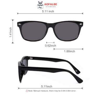 Aofalbe Kids Sunglasses, Sunglasses for Girls Boys, Mirrored Sunglasses for Toddler Children UV400 Black