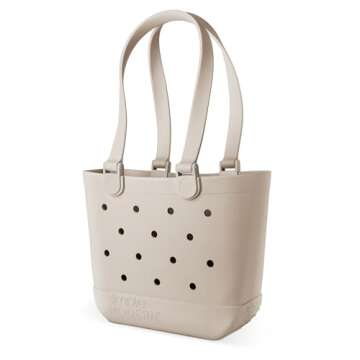 Simple Modern Beach Bag Rubber Tote | Waterproof Medium Tote Bag with Zipper Pocket for Beach, Pool ...